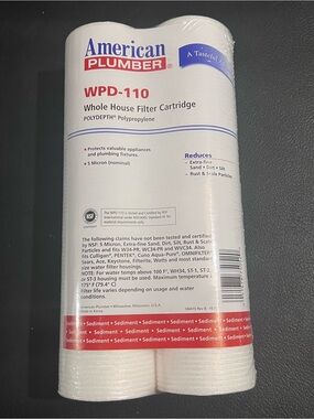 American Plumber WPD-110 Whole House Sediment Filter Cartridge (2-Pack)